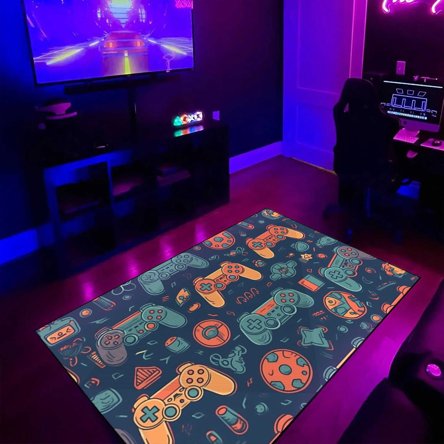 Gamer Rug for Bedroom - Personalized with Name or Quotes - Image 3