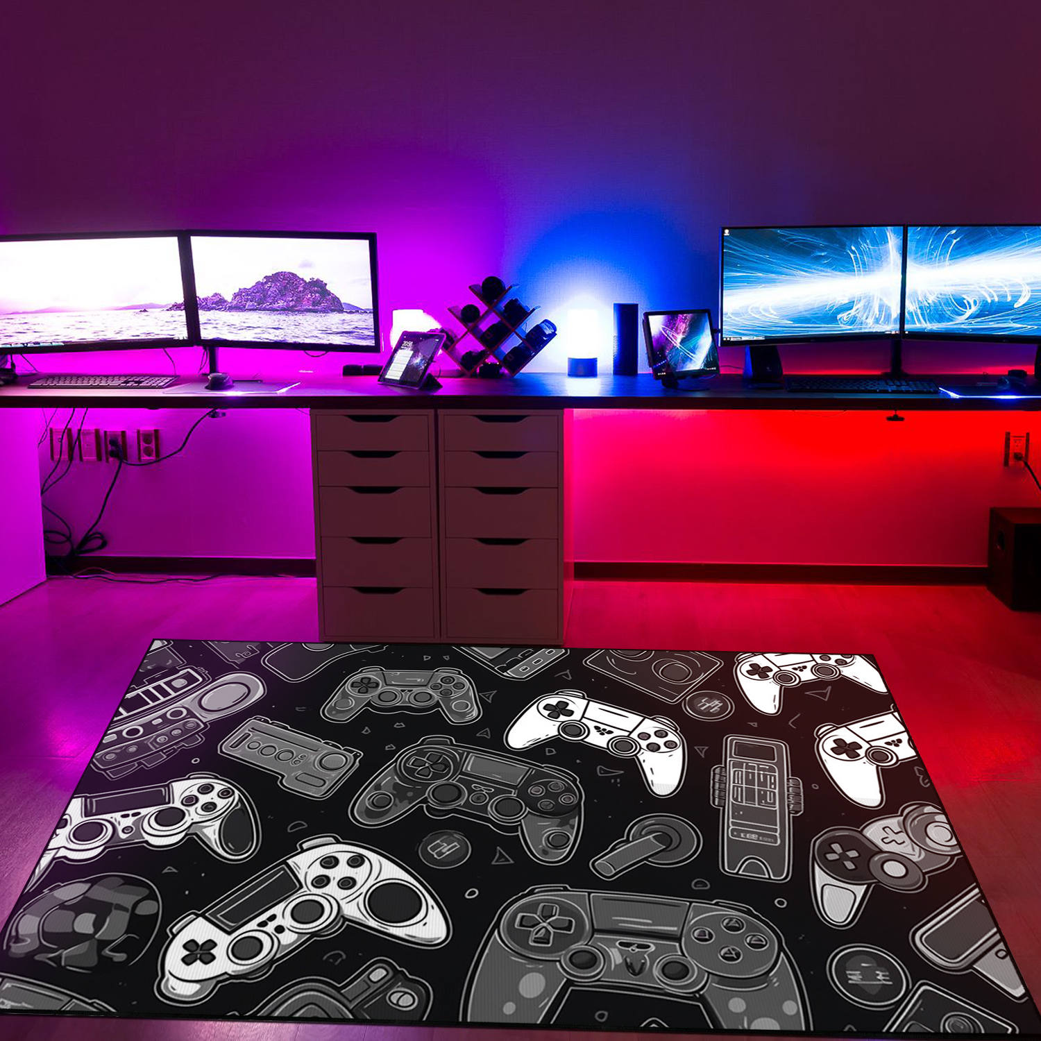 Gaming Rug for Boys Room - Add Your Name or Quote - 3D Video Game Area Rug for Bedroom or Living Room - Upgrade Your Room Decor - Image 3