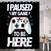 Gaming Shower Curtain For Modern Teen Bathroom Decor With Video Gamepad Design