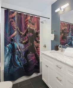 Gaming Theme Shower Curtain - Mortal Kombat Design