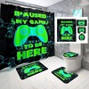 Gaming-Themed Shower Curtain For Boys With A Playful Video Game Design