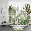 Garden Banana Tree Tropical Nature Plant Shower Curtain with Summer Bathroom Accessories