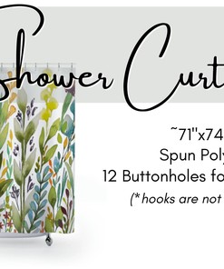 Garden Botanical Print Shower Curtain For Fresh Bathroom Decor