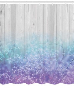 Garden Dreamy Petals Abstract Print Shower Curtain For Bathroom