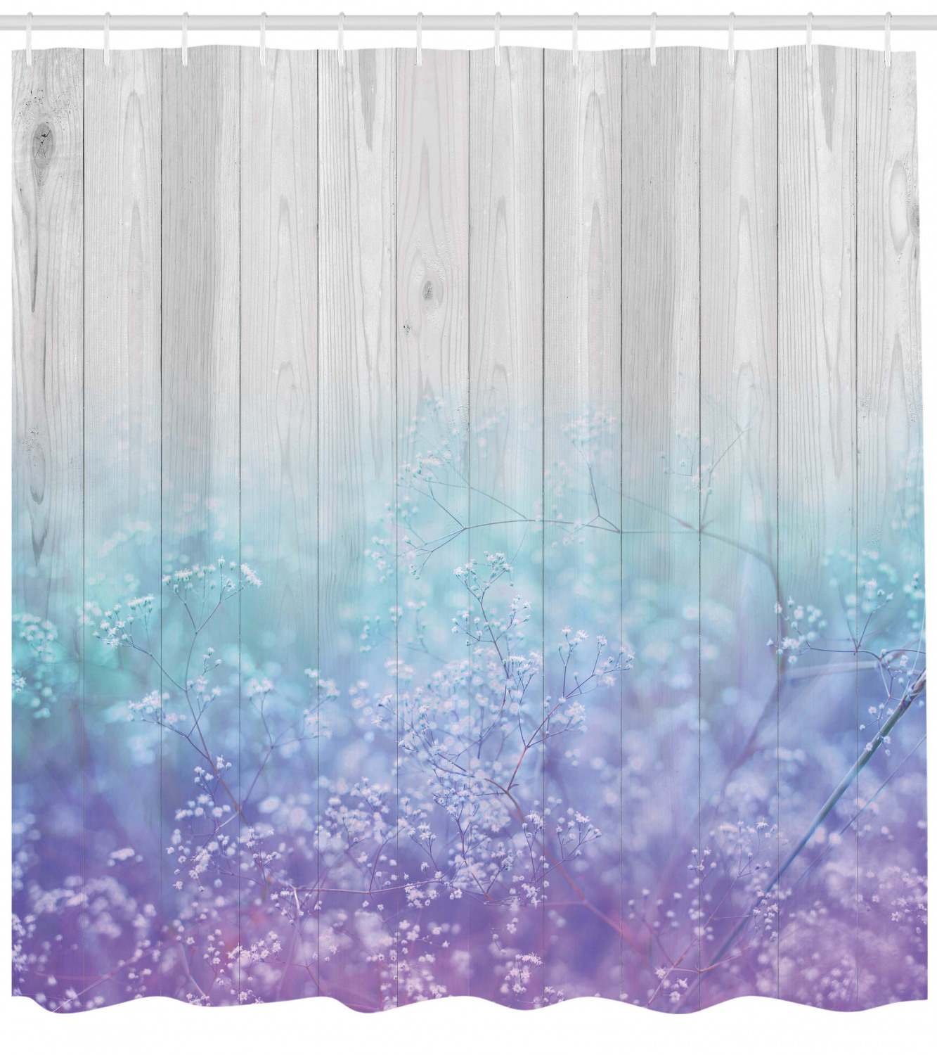 Garden Dreamy Petals Abstract Print Shower Curtain For Bathroom