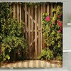 Garden Fence Waterproof Shower Curtain - Bathtub Hook Included