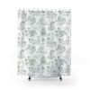 Garden Floral Shower Curtain for Rustic Bathroom Decor, Waterproof Fabric Bathroom Curtain