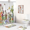 Garden Flowers Grass Honey Bee Shower Curtain - Buzz-Worthy Bathroom Decor