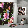 Garden Flowers Waterproof Fabric Shower Curtain With Beautiful Colorful Print