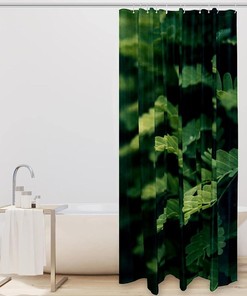 Garden Growth Leaves Shower Curtain With Botanical Design - Perfect Addition To Botanical Bathroom Shower Curtains