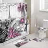 Garden Inspired Paris Tower Shower Curtain for Bathroom Decor