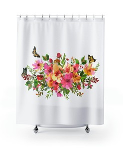 Garden Lover Shower Curtain - Colorful Floral Bathroom Decor, Unique Wedding & Bridal Gift Idea
