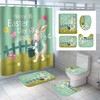 Garden Magic Hat Rabbit Waterproof Shower Curtain For Kids Bathroom 