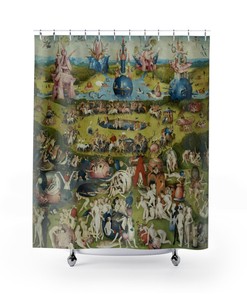 Garden Of Earthly Delights Art Shower Curtain, Renaissance Fine Art Bathroom Decor