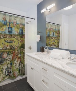 Garden Of Earthly Delights Art Shower Curtain, Renaissance Fine Art Bathroom Decor
