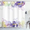 Garden Pastel Petals Classic Print Shower Curtain For Bathroom 
