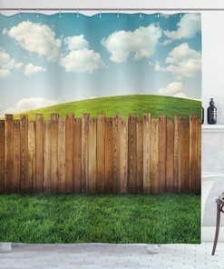 Garden Serenity Print Shower Curtain For Zen Bathroom Decor