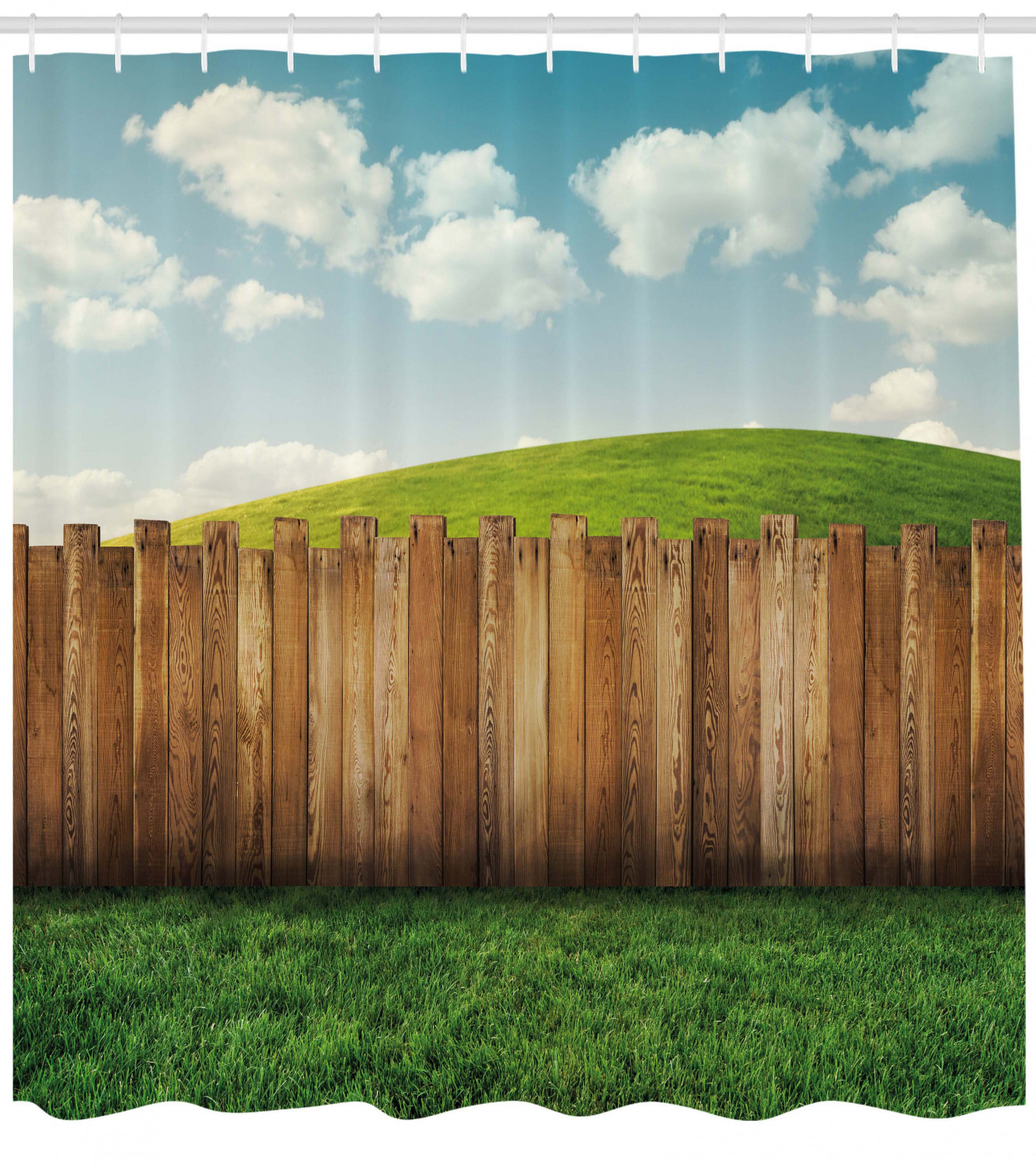Garden Serenity Print Shower Curtain For Zen Bathroom Decor