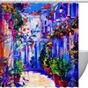 Garden Shower Curtain with Oil Painting Waterproof Washable Bath Curtains for Bathroom - Unbranded