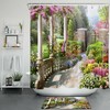 Garden Sunshine Flowers Shower Curtain - Colorful and Inviting Floral Bathroom Decor with Waterproof Fabric