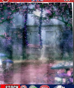 Garden Swing 12 Hole Waterproof Shower Curtain For Printed Bath Decor 