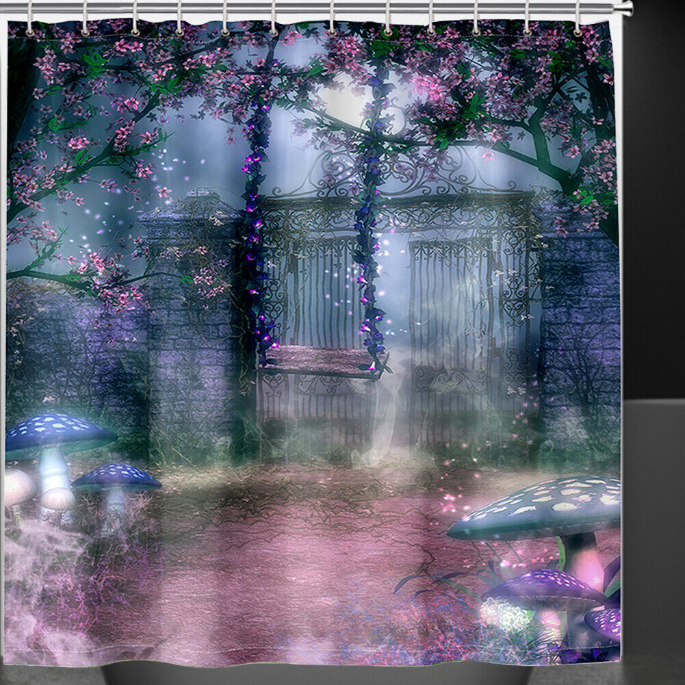 Garden Swing Printed Waterproof Shower Curtain for Nature Lovers