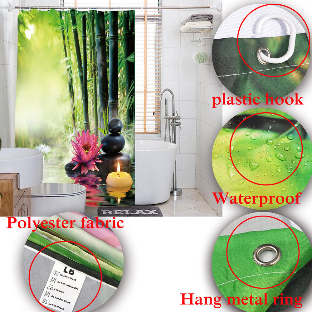 Garden Tool Wood Plank Wall Shower Curtain with Spring Flowers