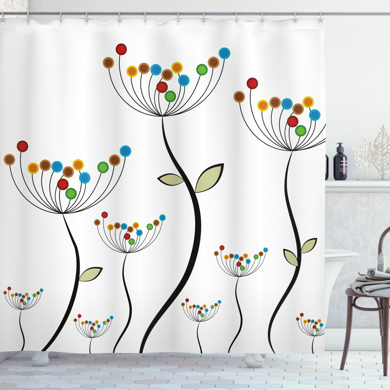 Garden Variety Print Shower Curtain For Fresh Bathroom Decor