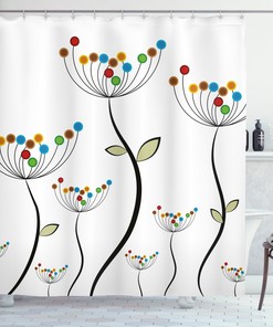 Garden Variety Print Shower Curtain For Fresh Bathroom Decor