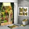 Garden Waterproof Shower Curtain For Stylish Bathroom Decor 