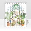 Gardener'S Gift Botanical Shower Curtain, Boho Greenhouse Conservatory Plants Design