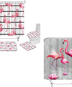 Gaze at the Moon with Nighttime Forest Animal Shower Curtain for Artistic Bathroom Decor