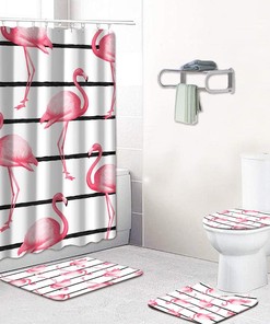 Gaze at the Moon with Nighttime Forest Animal Shower Curtain for Artistic Bathroom Decor