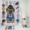 Gentleman'S Bulldog Shower Curtain, Waterproof Bathroom Decor