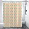 Geometric 60s Print Retro Shower Curtain for Bathroom Decor