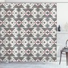Geometric Aztec Ethnic Print Shower Curtain For Boho Bathroom Decor