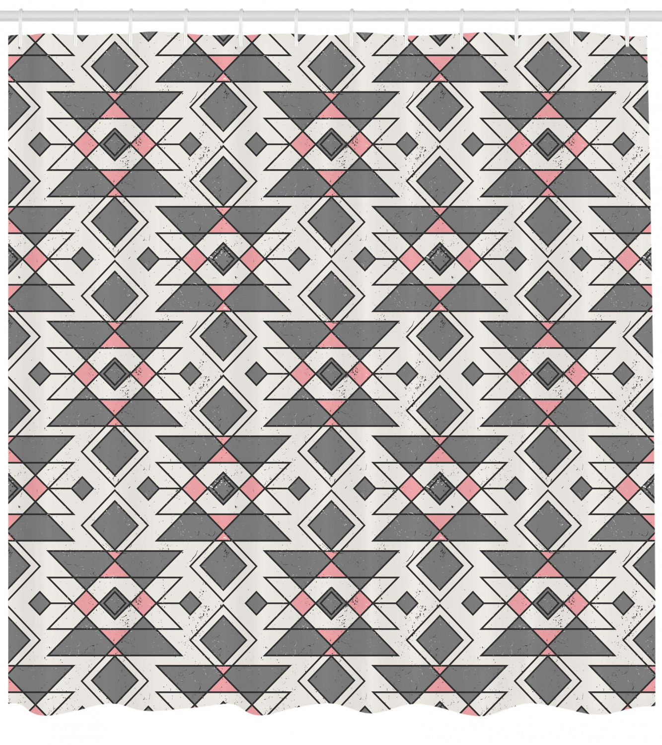 Geometric Aztec Ethnic Print Shower Curtain For Boho Bathroom Decor - Image 4