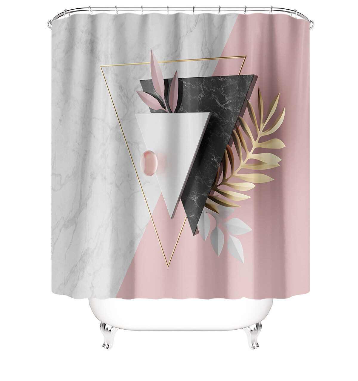 Geometric Bathroom Curtain Design - Image 2