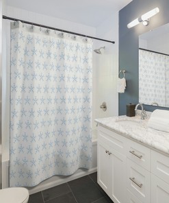 Geometric Black and White Shower Curtain - Unique Bathroom Decor