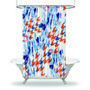 Geometric Camouflage Print Shower Curtain For Modern Bathroom Decor