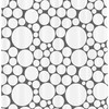 Geometric Circle Shower Curtain, Modern Fabric Bathroom Decor