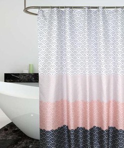 Geometric Color Block Extra Wide Shower Curtain, 12 Hooks Included