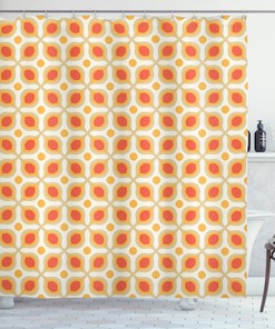 Geometric Cube Patterned Shower Curtain