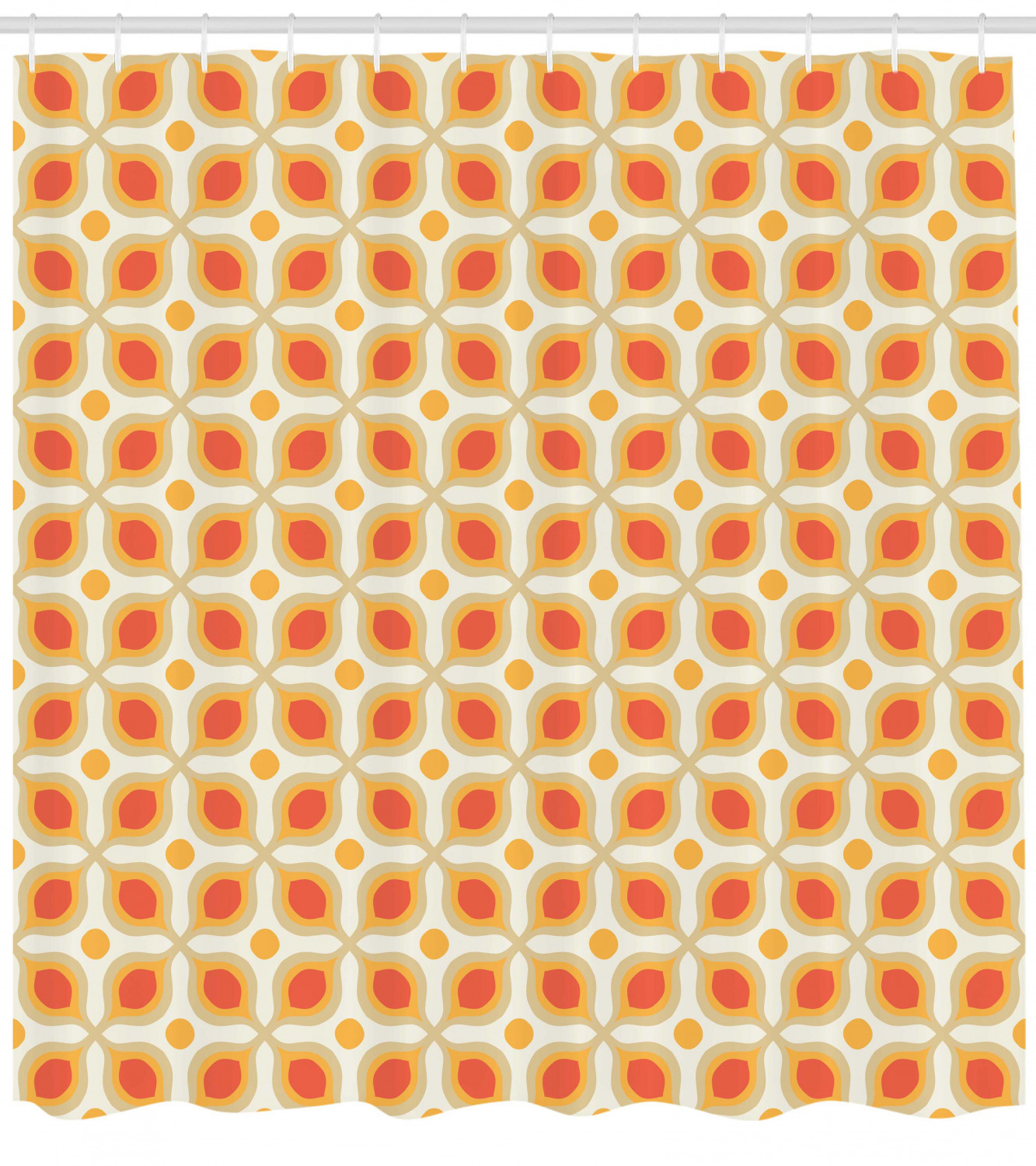 Geometric Cube Patterned Shower Curtain - Image 2