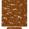 Geometric Dinosaur Bone Brown Shower Curtain For A Modern And Sophisticated Bathroom Look