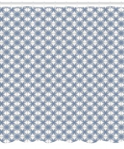 Geometric Fabric Shower Curtain For Modern Bathroom Decor