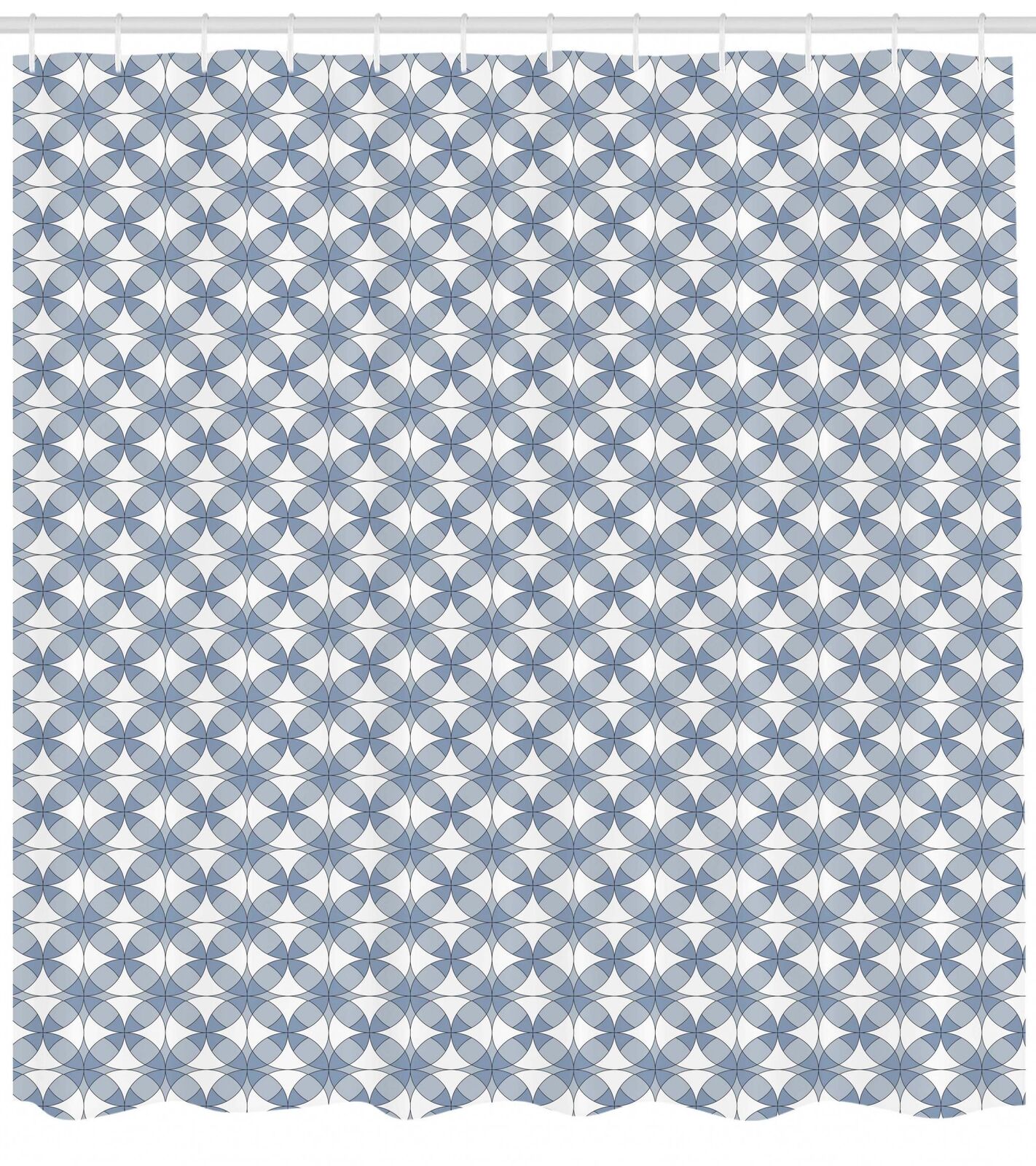 Geometric Fabric Shower Curtain For Modern Bathroom Decor