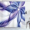 Geometric Flowers Print Shower Curtain For Chic Bathroom Decor