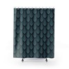 Geometric Green 3D Design Shower Curtain For Modern Bathroom Decor