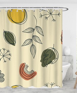Geometric Line Art Chic Shower Curtain For Modern Bathroom Decor